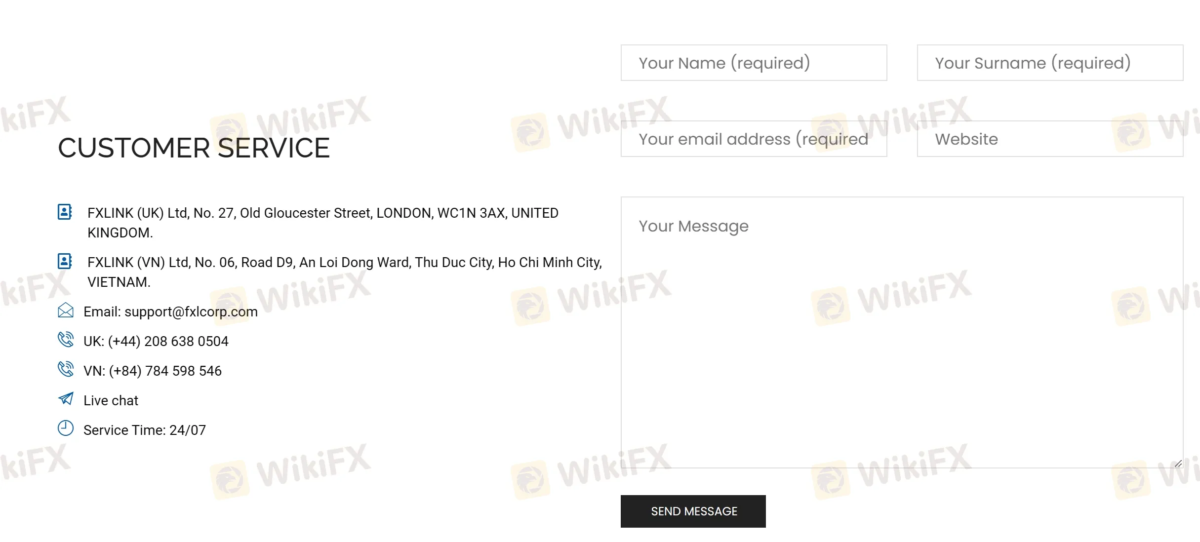 contact details