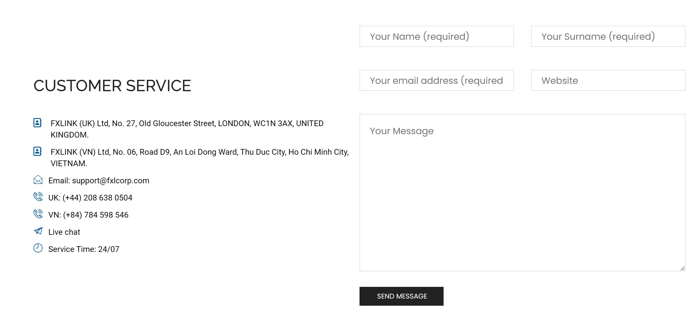 contact details
