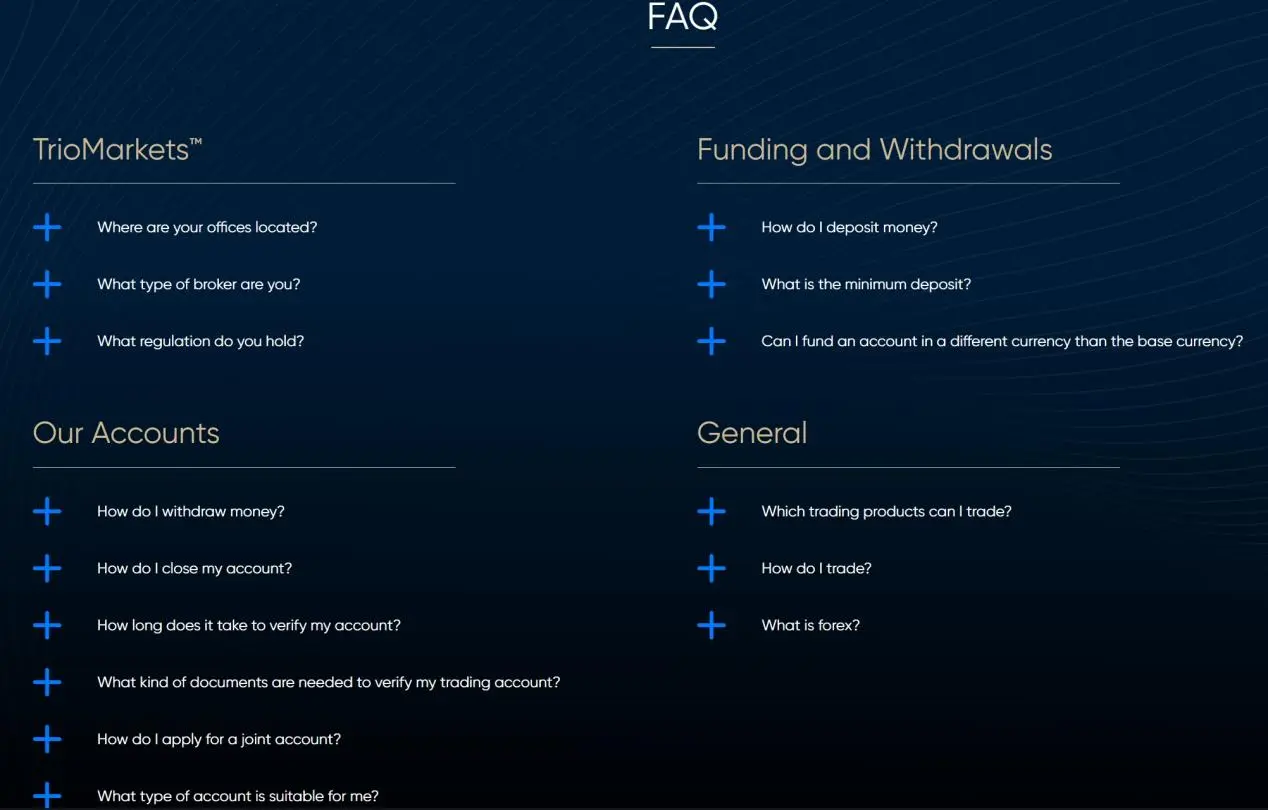 FAQ section