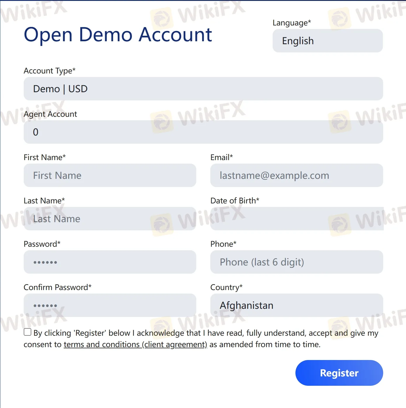 free demo accounts