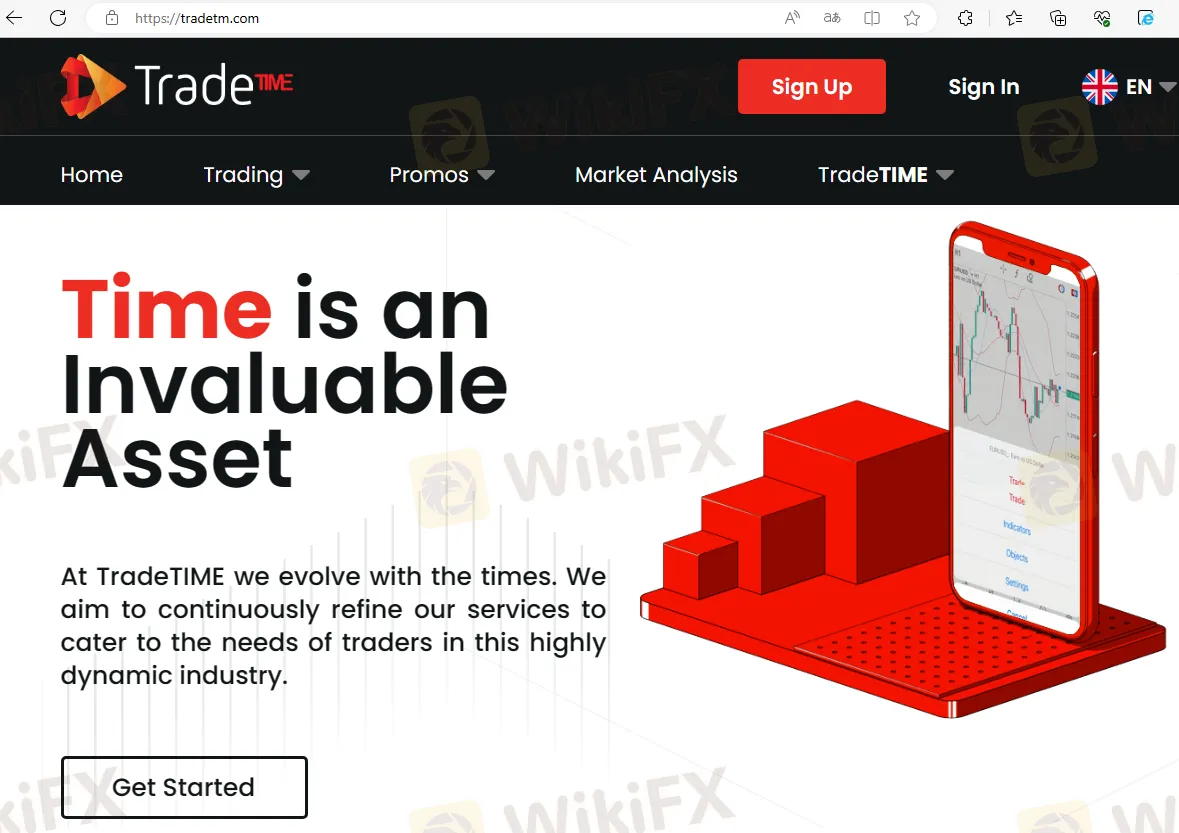 TradeTIME's home page