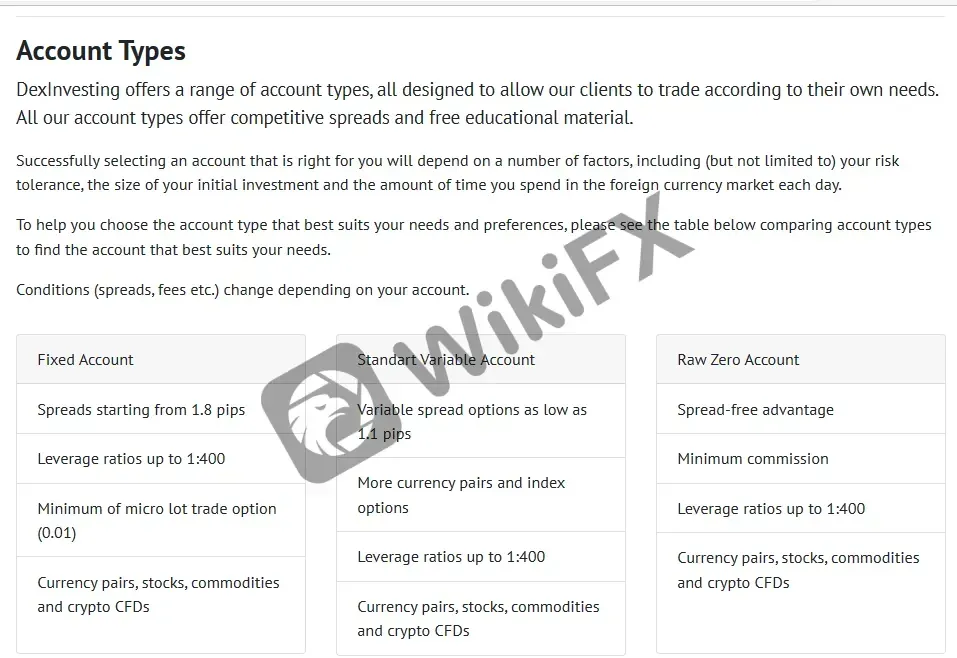 Account Types Account Types