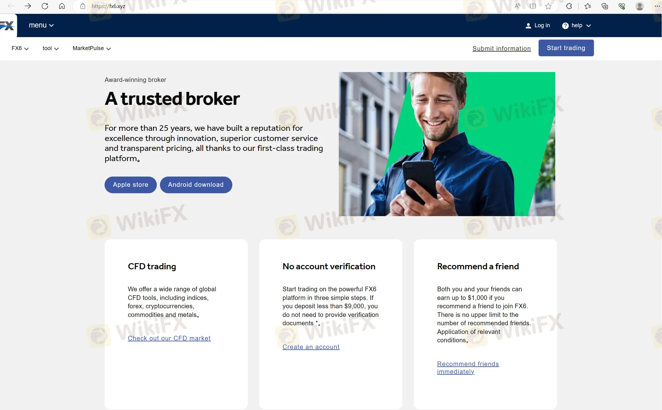 FX6's home page