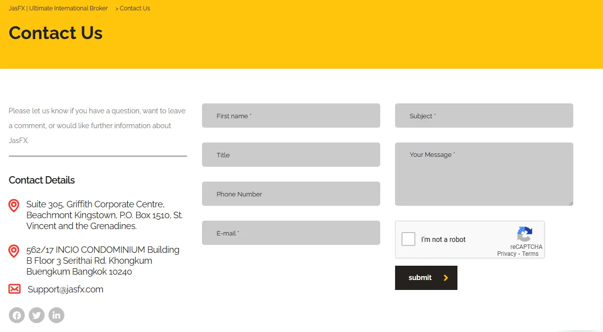contact details