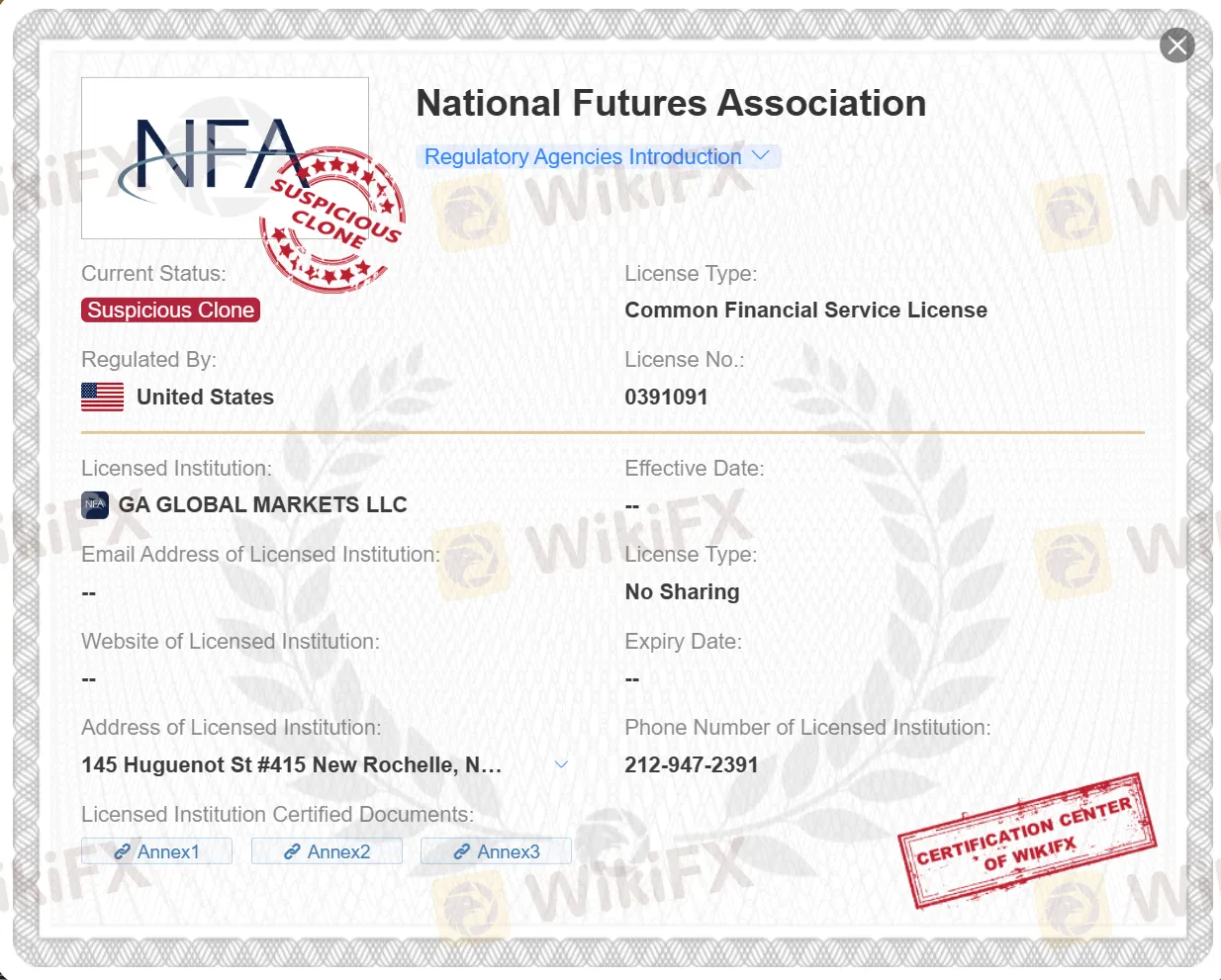suspicious clone NFA license suspicious clone NFA license