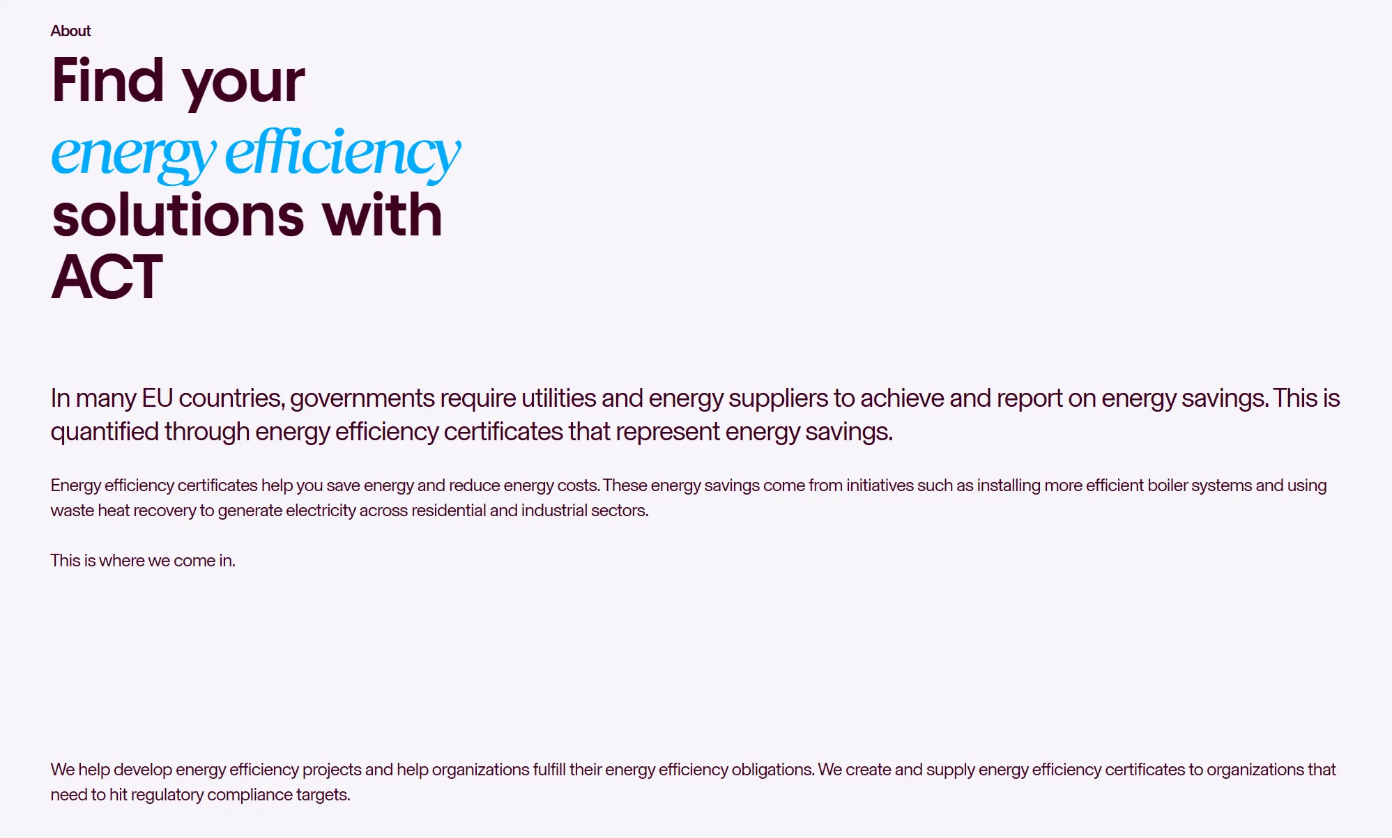 Energy efficiency Energy efficiency