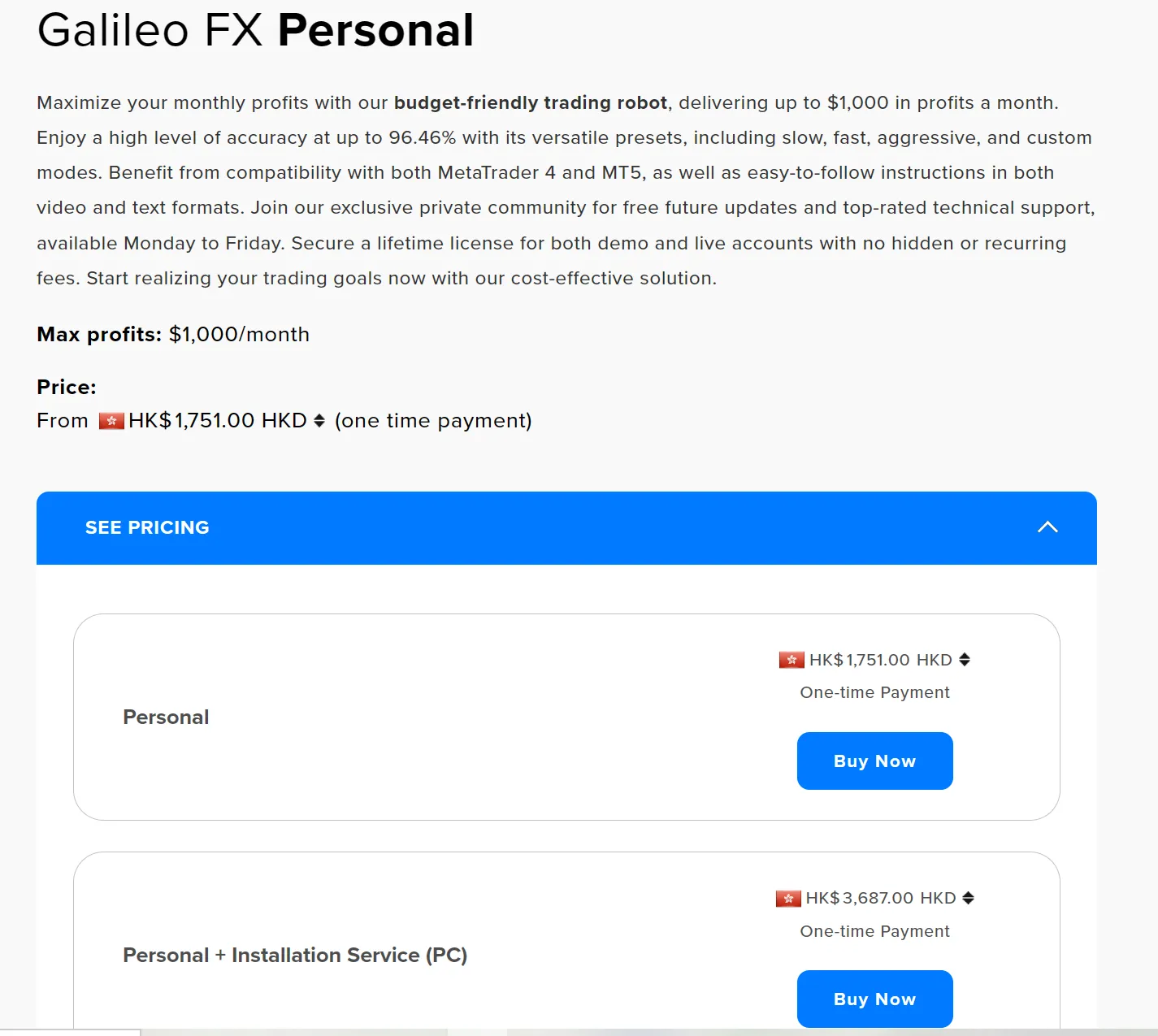 Galileo FX Personal Galileo FX Personal