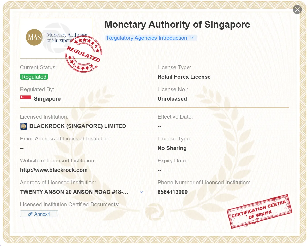 regulated MAS license regulated MAS license