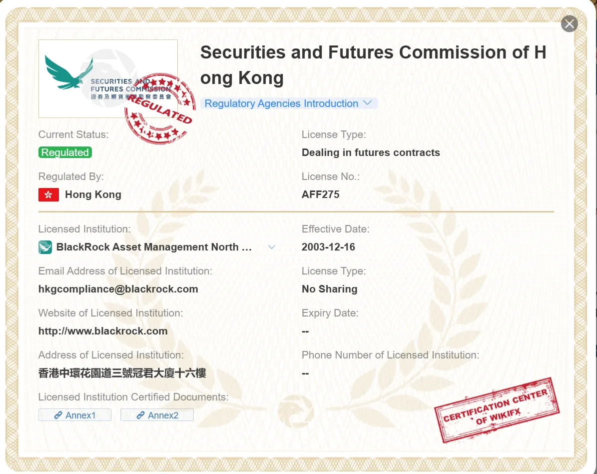 regulated SFC license regulated SFC license