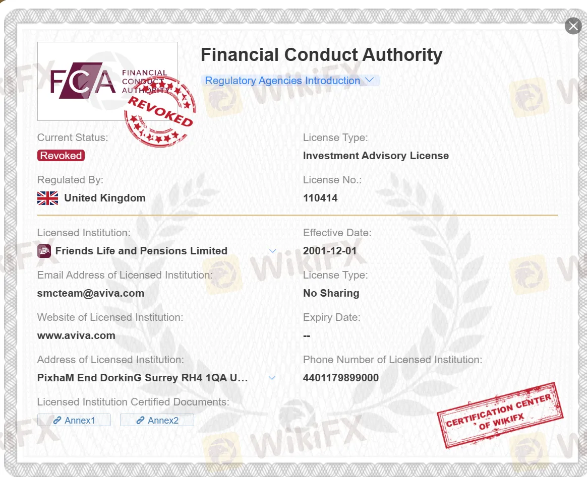 revoked FCA license