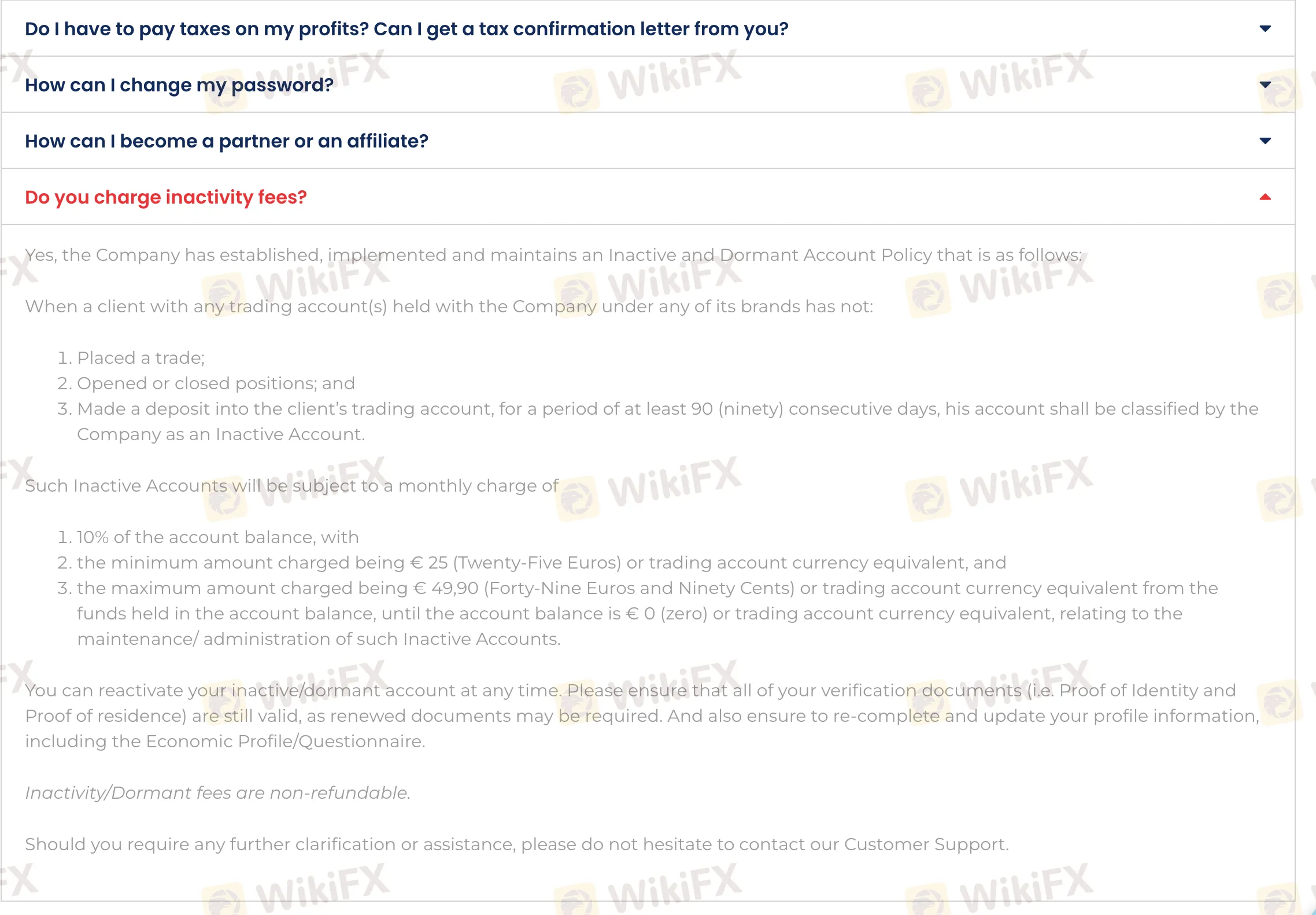 non-trading-fees non-trading-fees