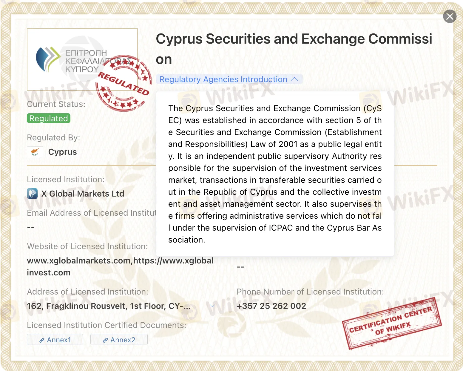 CySEC license