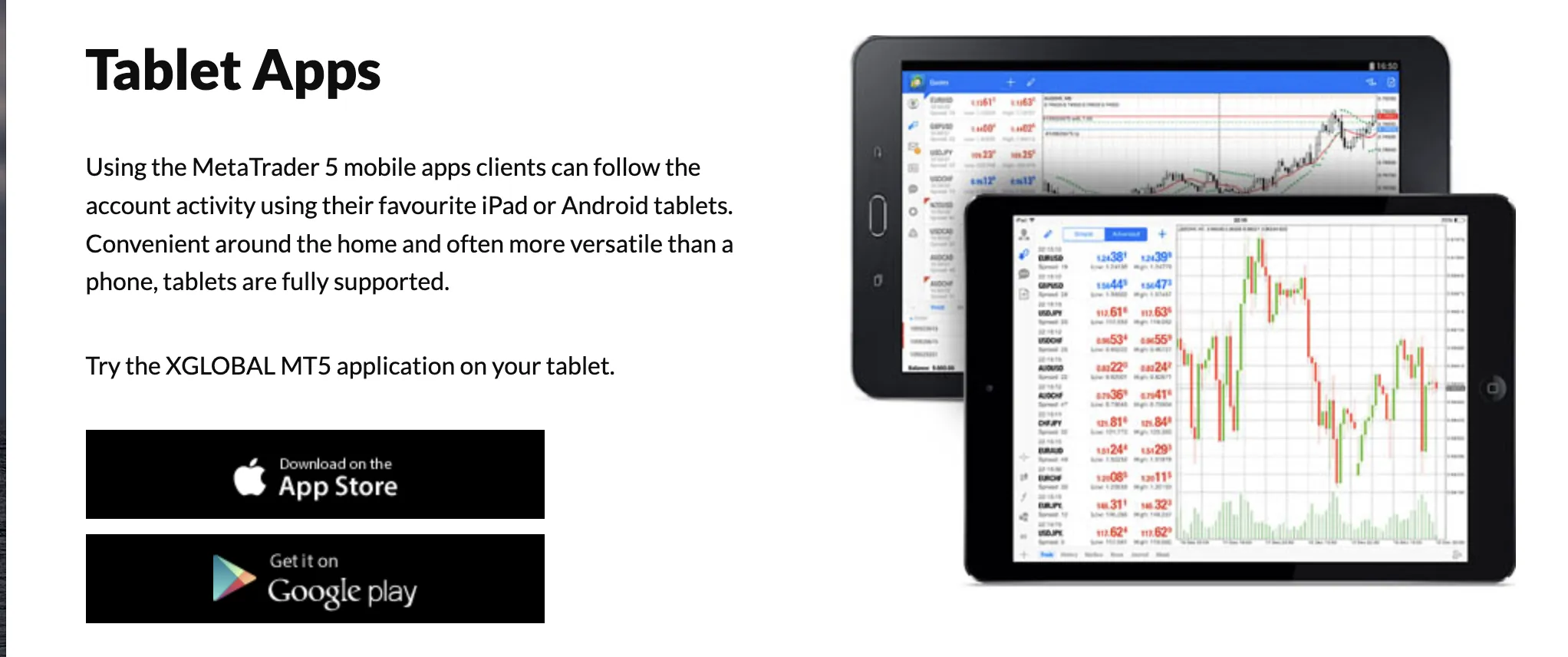 MT5 Tablet Apps MT5 Tablet Apps