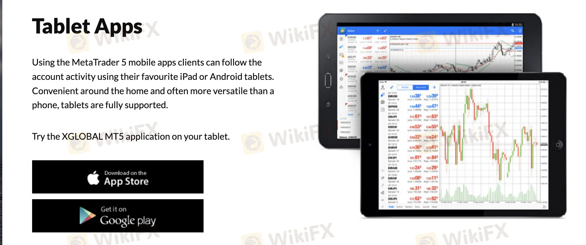 MT5 Tablet Apps