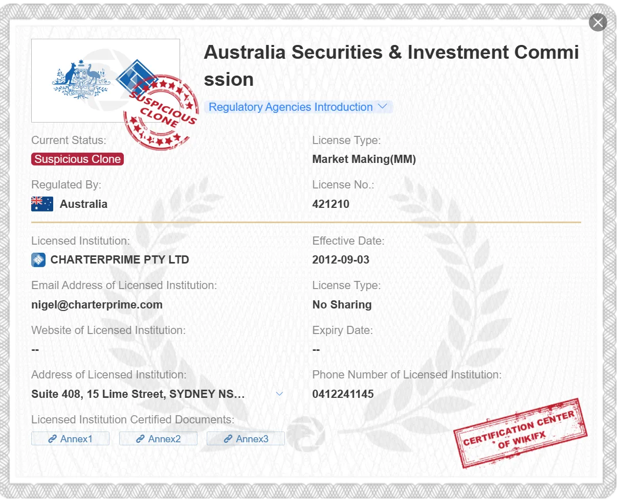 suspicious clone ASIC license