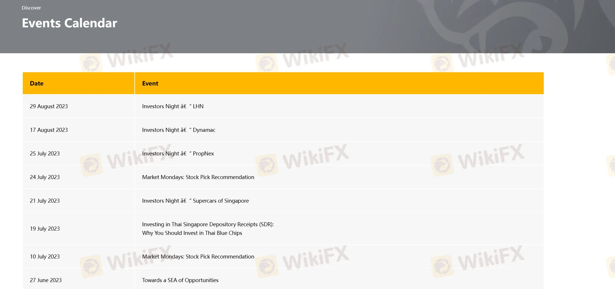 lịch sự kiện lịch sự kiện