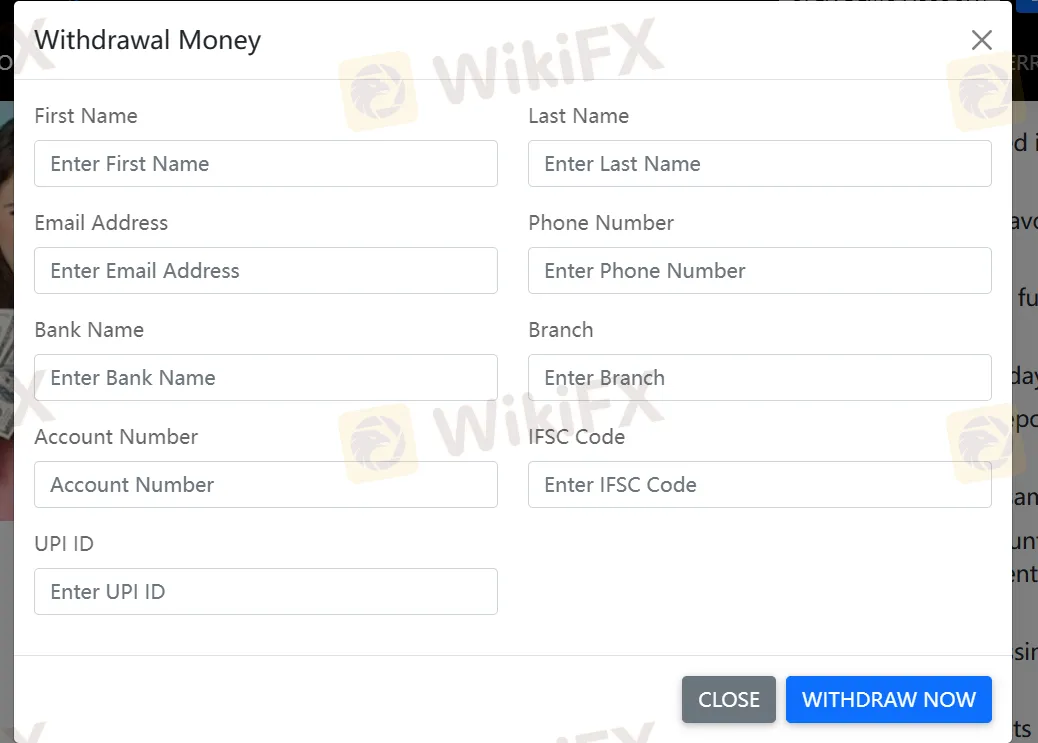 Withdrawals Withdrawals