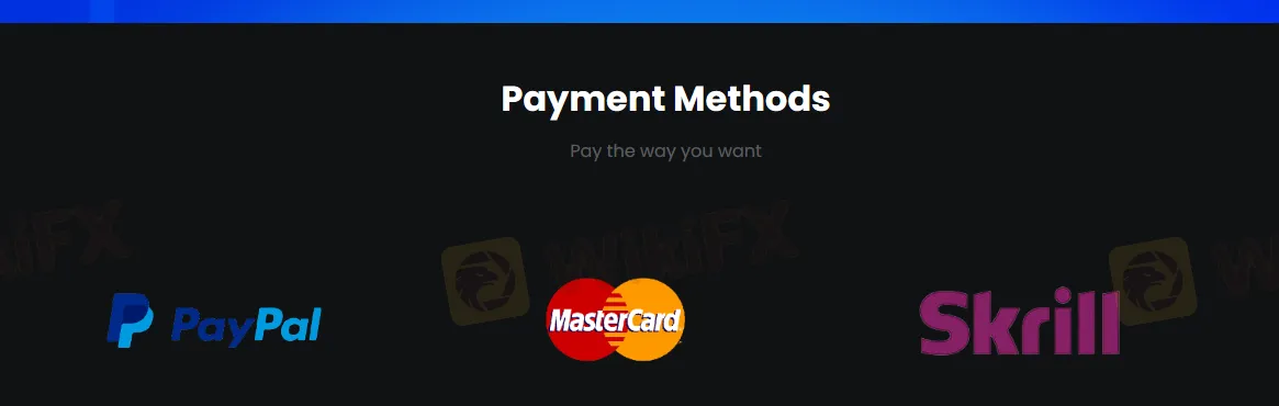 métodos de pagamento