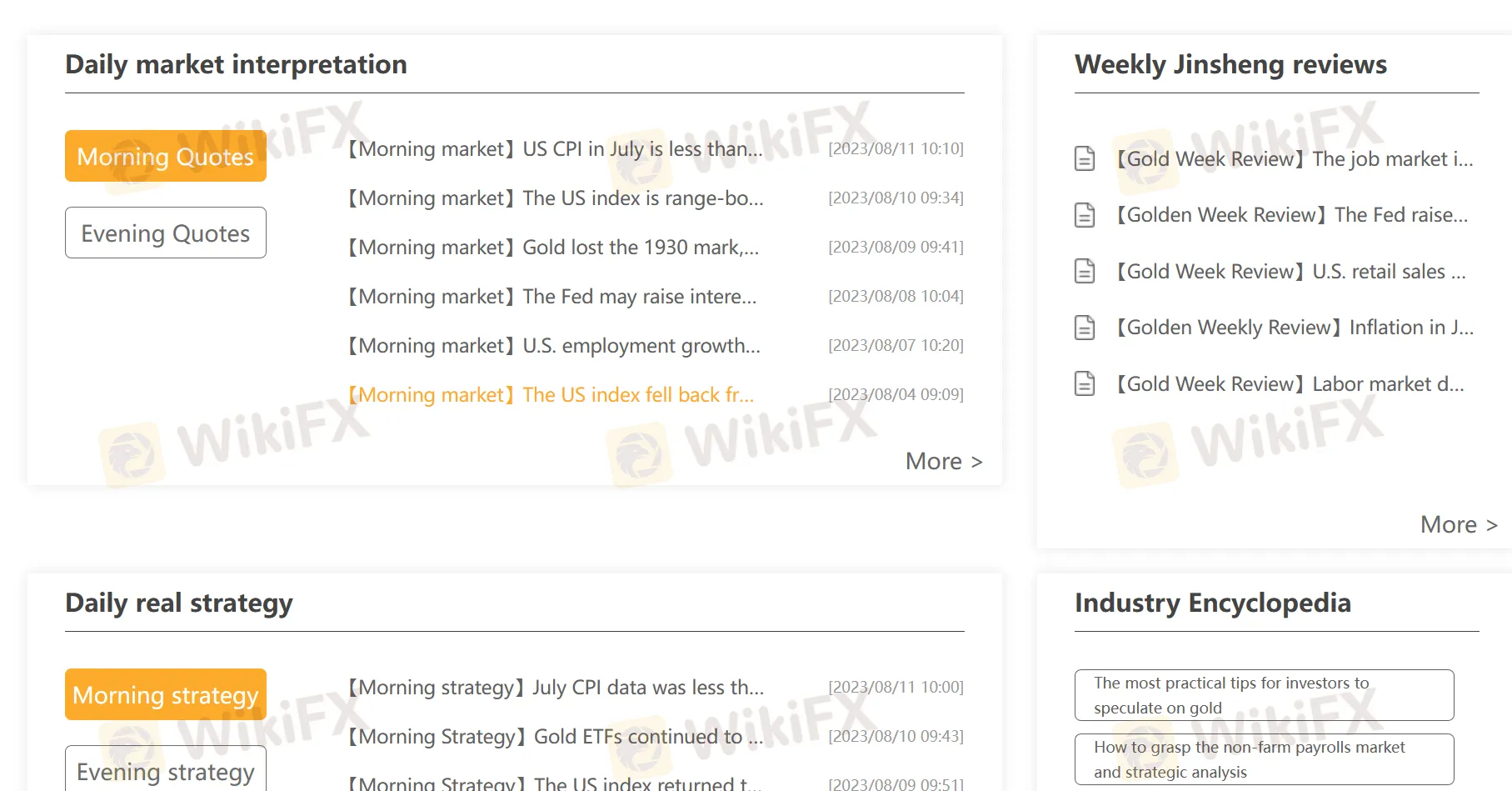 daily market interpretation
