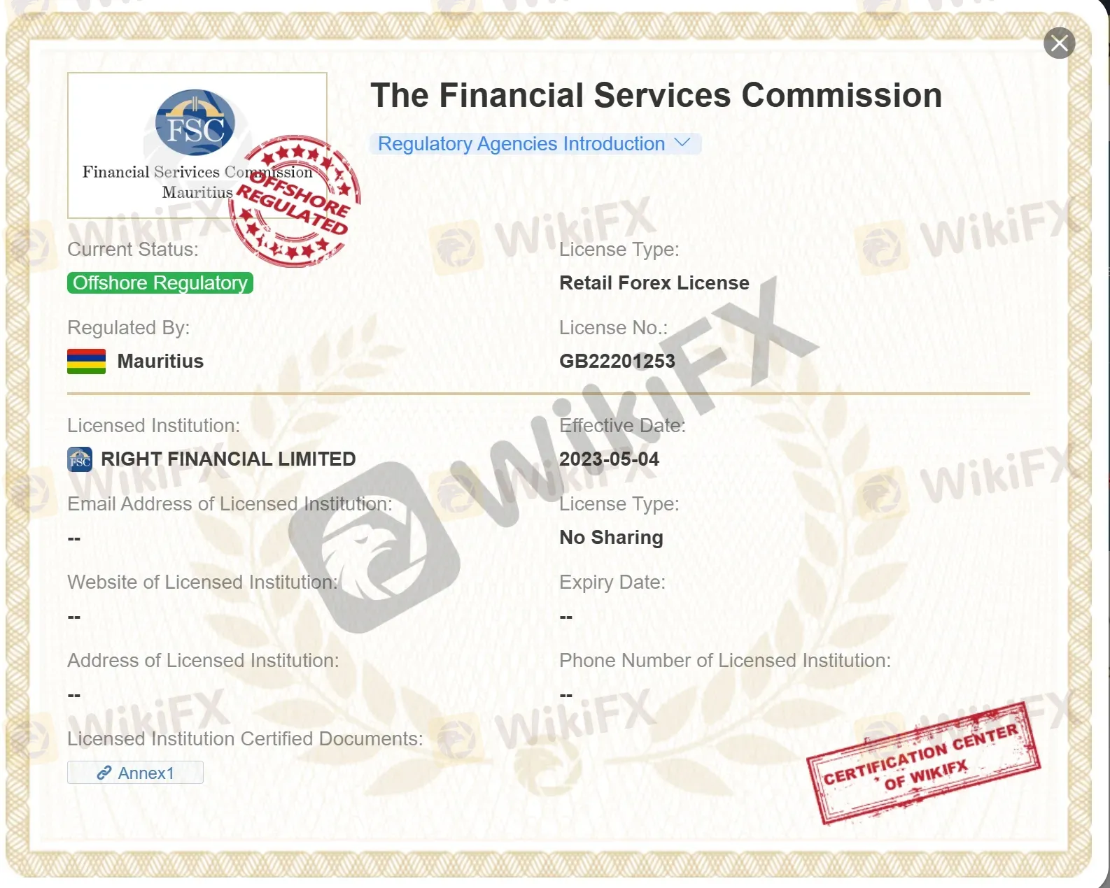 offshore regulated by FSC offshore regulated by FSC