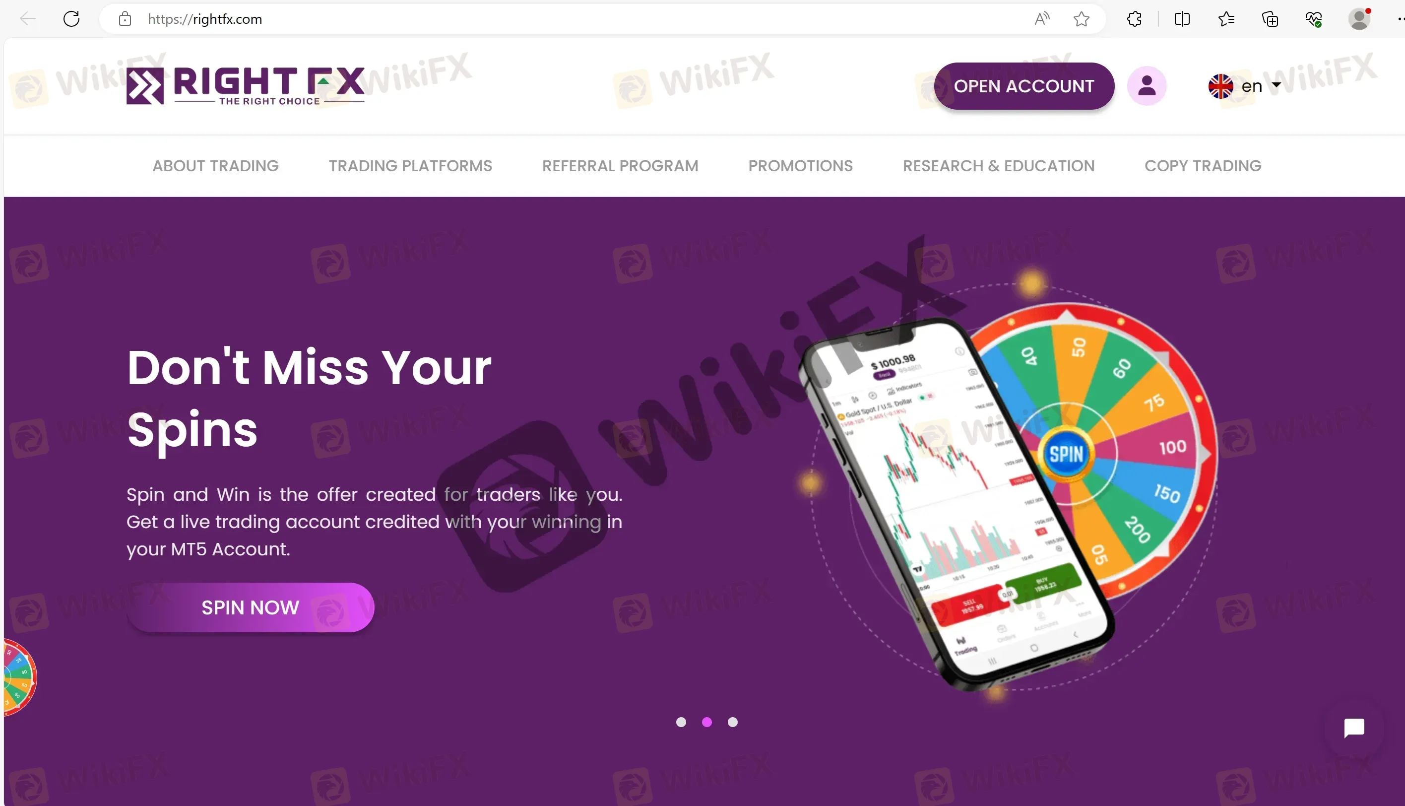 RightFX's home page