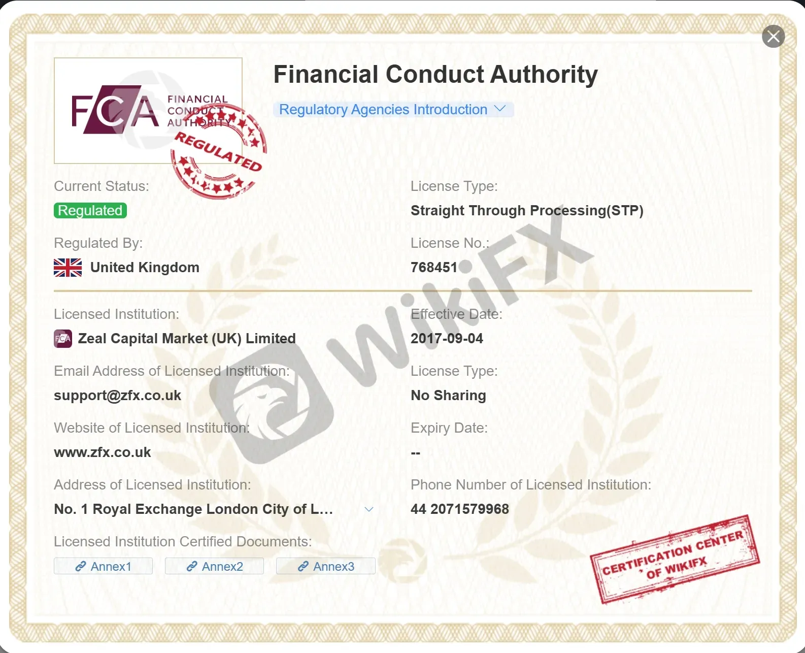 Regulamentado pela FCA