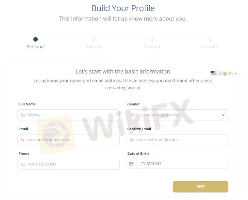 open an account open an account