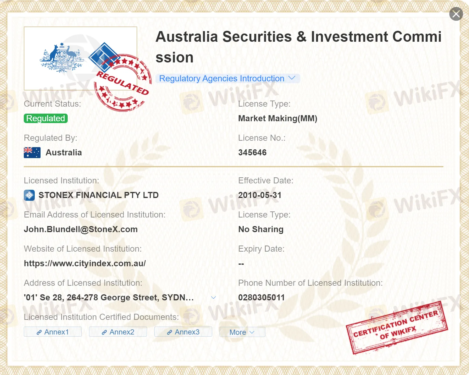 Additionally, Forex.com offers negative balance protection on all of its trading accounts. This means that clients cannot lose more money than they have in their account, providing an additional layer of security and peace of mind in trading. In the event that an extreme market situation occurs and a position moves against the client, Forex.com will automatically close the position before the account balance falls below zero. This protection helps limit risk for clients and is an important feature to consider when choosing a forex broker. Regulated by ASIC