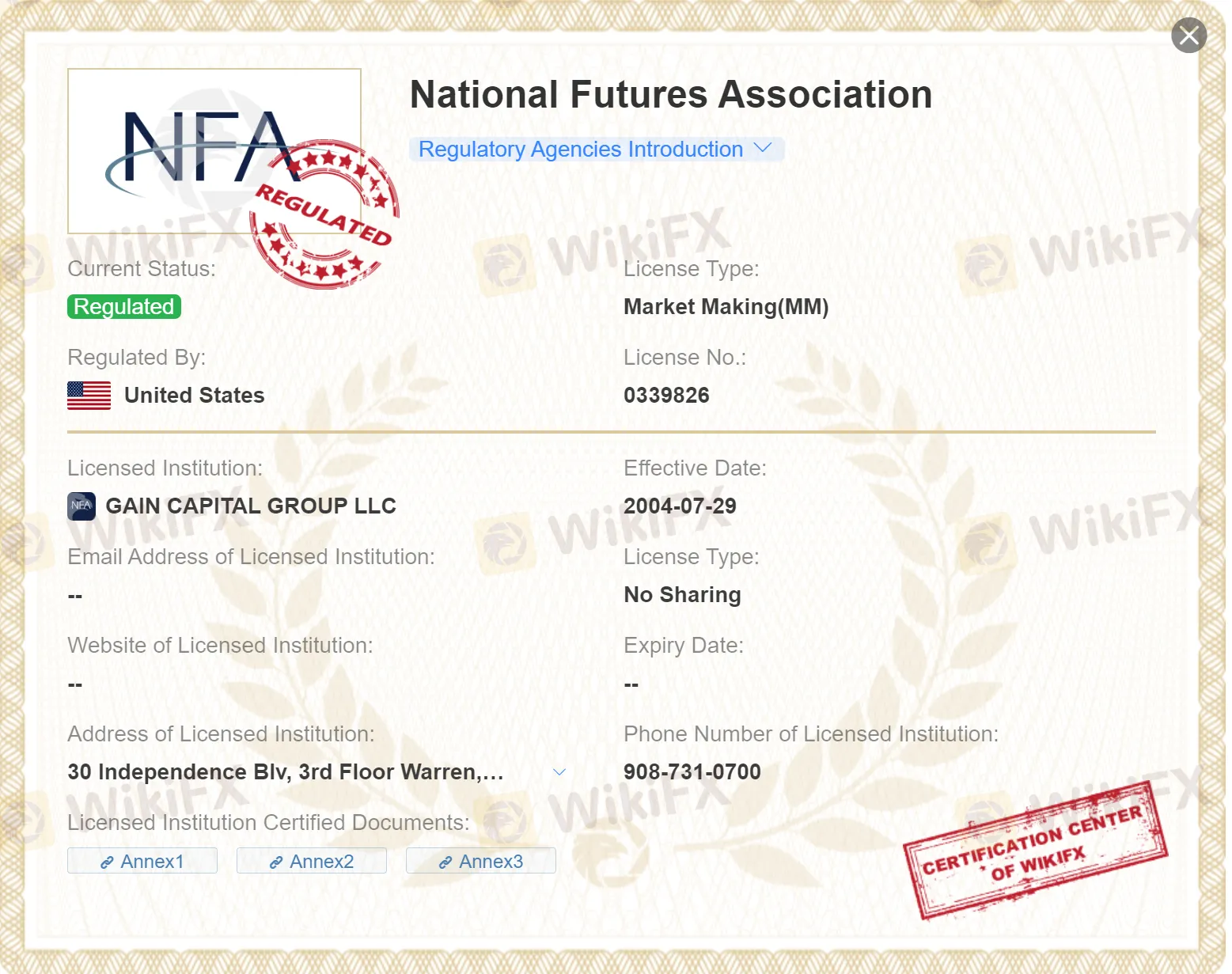 Additionally, Forex.com offers negative balance protection on all of its trading accounts. This means that clients cannot lose more money than they have in their account, providing an additional layer of security and peace of mind in trading. In the event that an extreme market situation occurs and a position moves against the client, Forex.com will automatically close the position before the account balance falls below zero. This protection helps limit risk for clients and is an important feature to consider when choosing a forex broker. Regulated by NFA