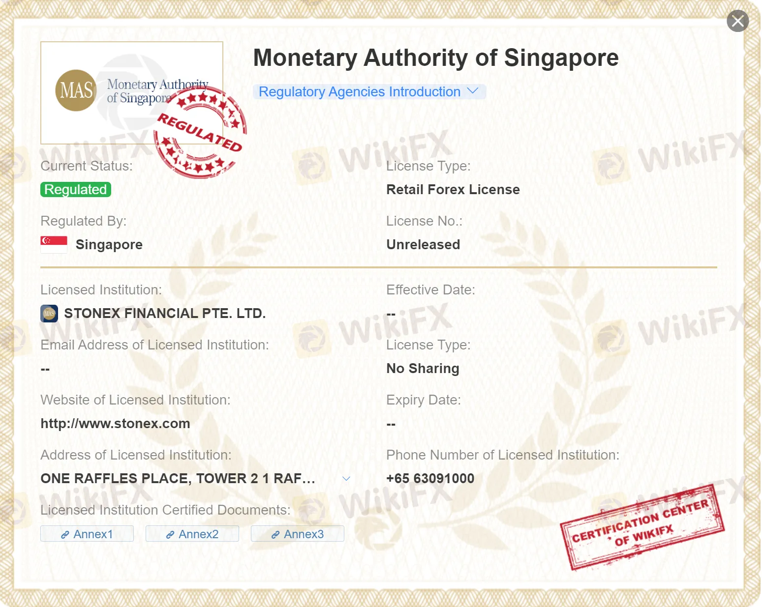 Additionally, Forex.com offers negative balance protection on all of its trading accounts. This means that clients cannot lose more money than they have in their account, providing an additional layer of security and peace of mind in trading. In the event that an extreme market situation occurs and a position moves against the client, Forex.com will automatically close the position before the account balance falls below zero. This protection helps limit risk for clients and is an important feature to consider when choosing a forex broker. Regulated by MAS