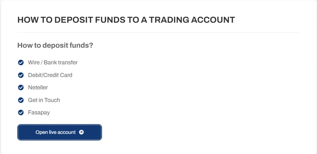 Deposit & Withdrawal