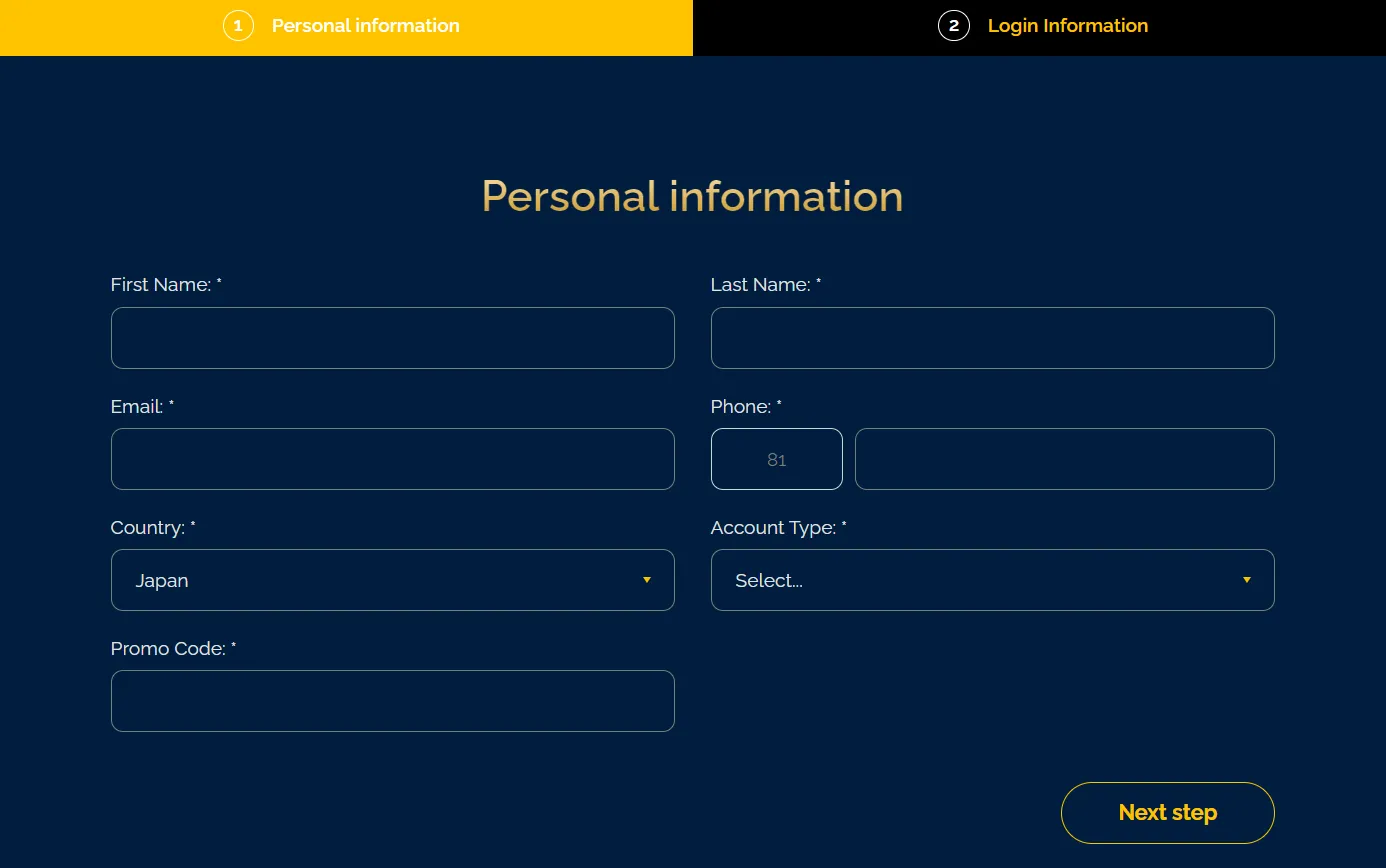 open an account open an account
