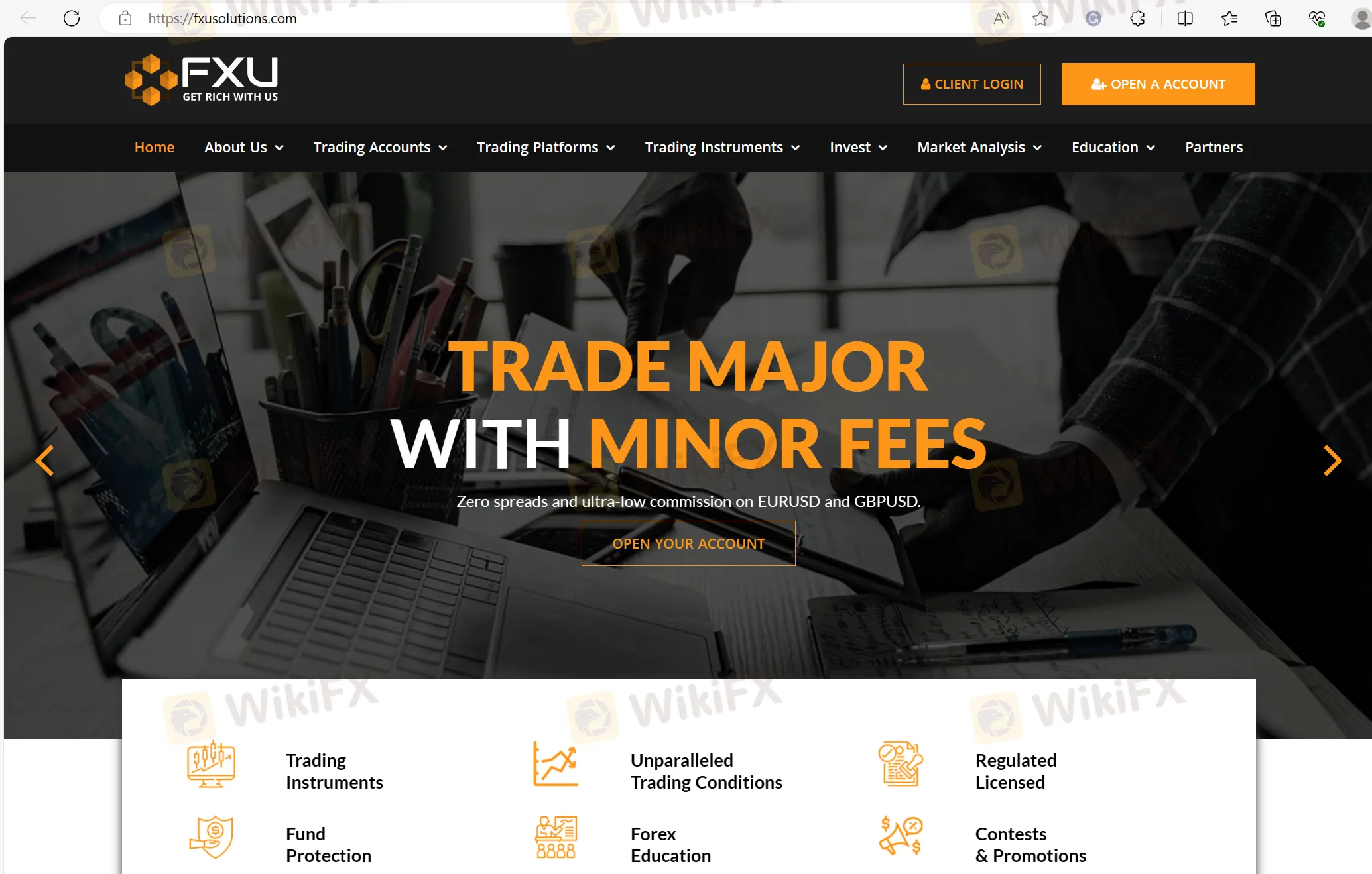 FXU Solutions' home page FXU Solutions' home page
