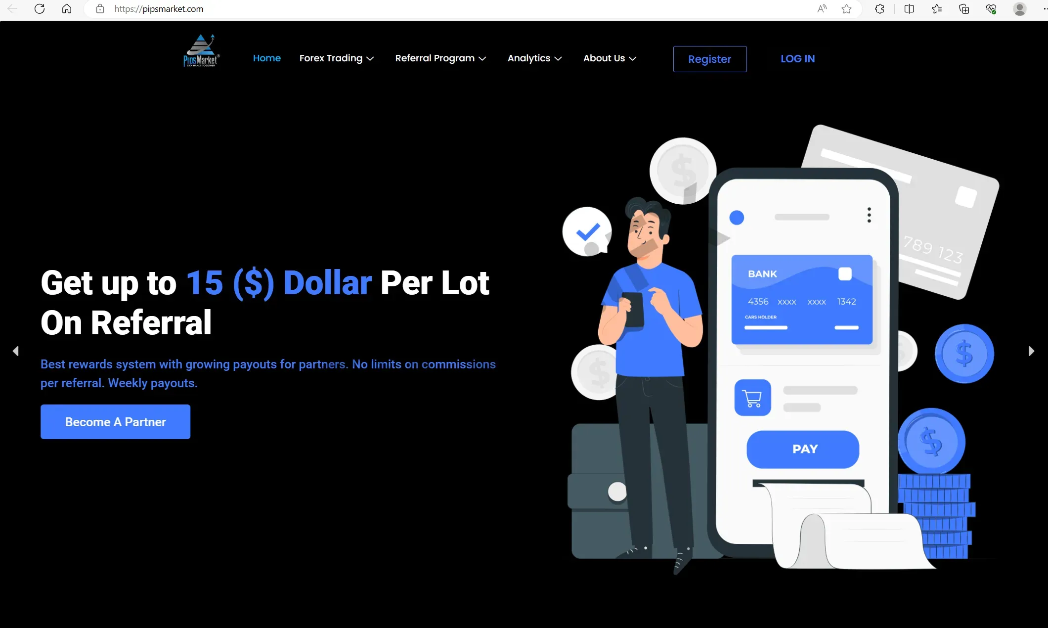 PipsForex's home page PipsForex's home page