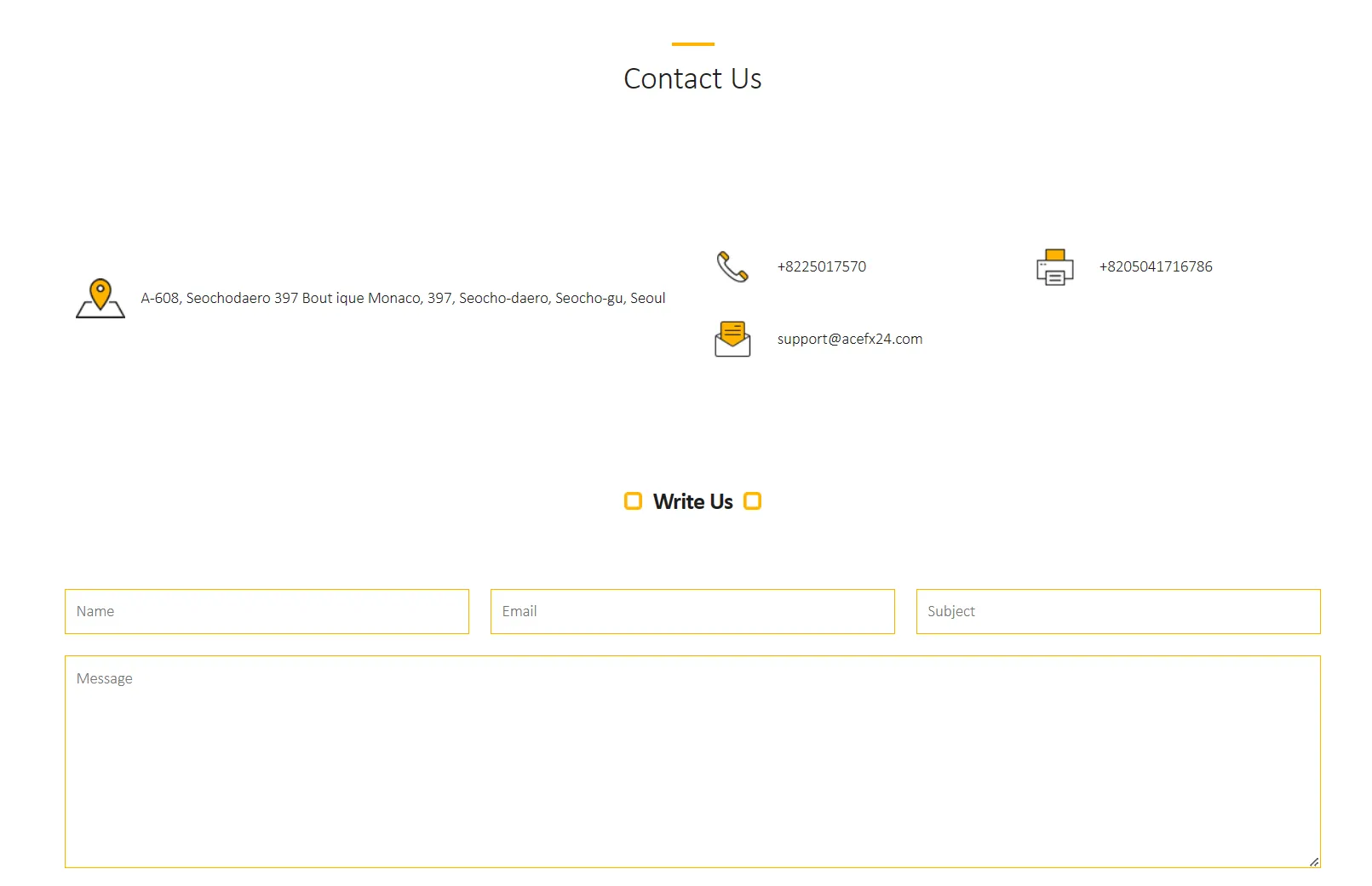 contact details