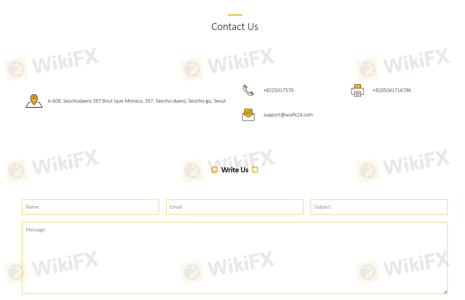 contact details