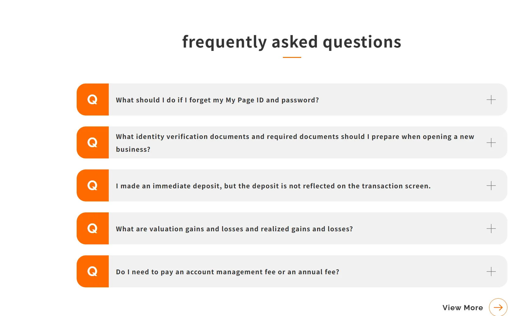 FAQ page FAQ page