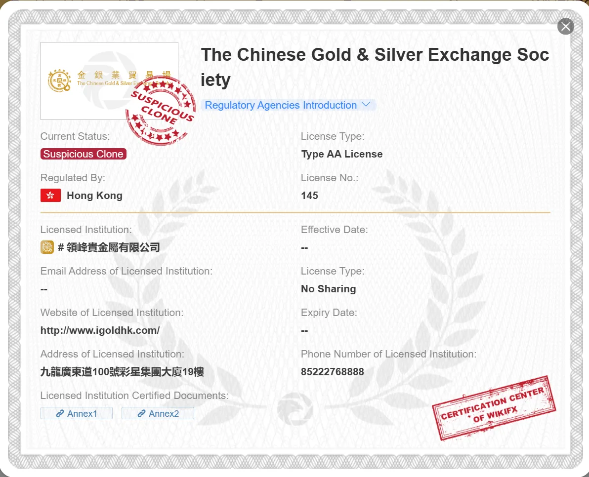 suspicious clone CGSE license suspicious clone CGSE license