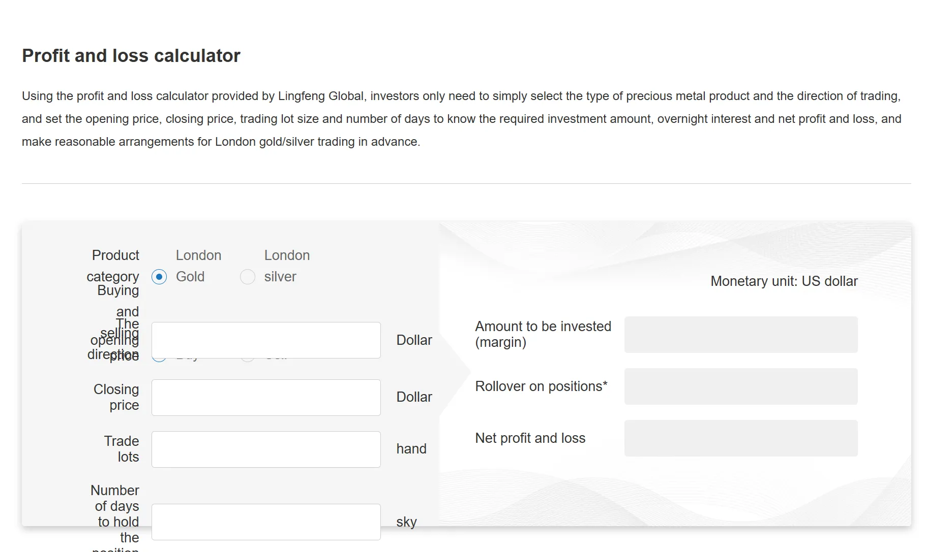 Profit and Loss Calculator Profit and Loss Calculator