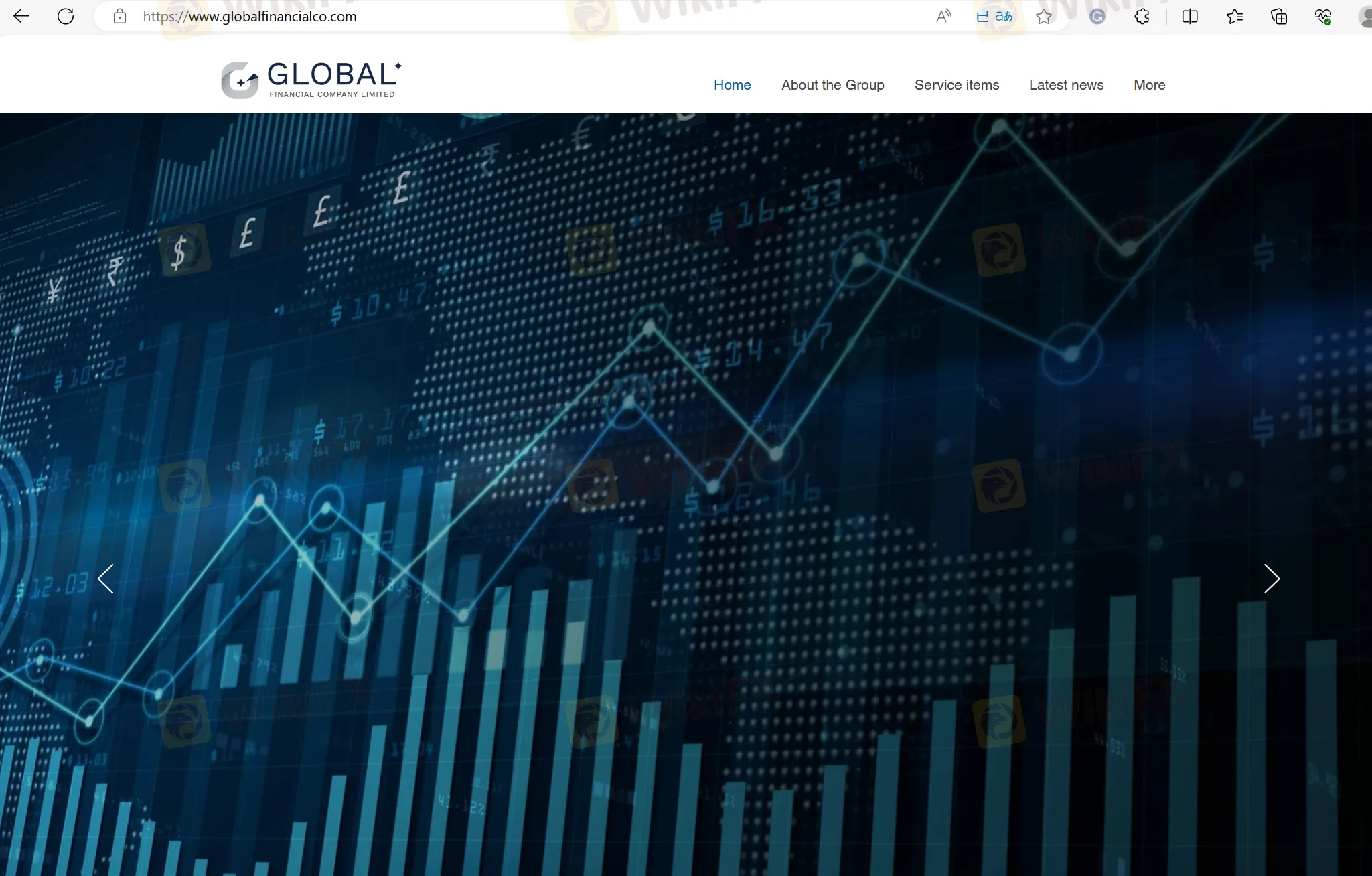 Global Financial's home page Global Financial's home page