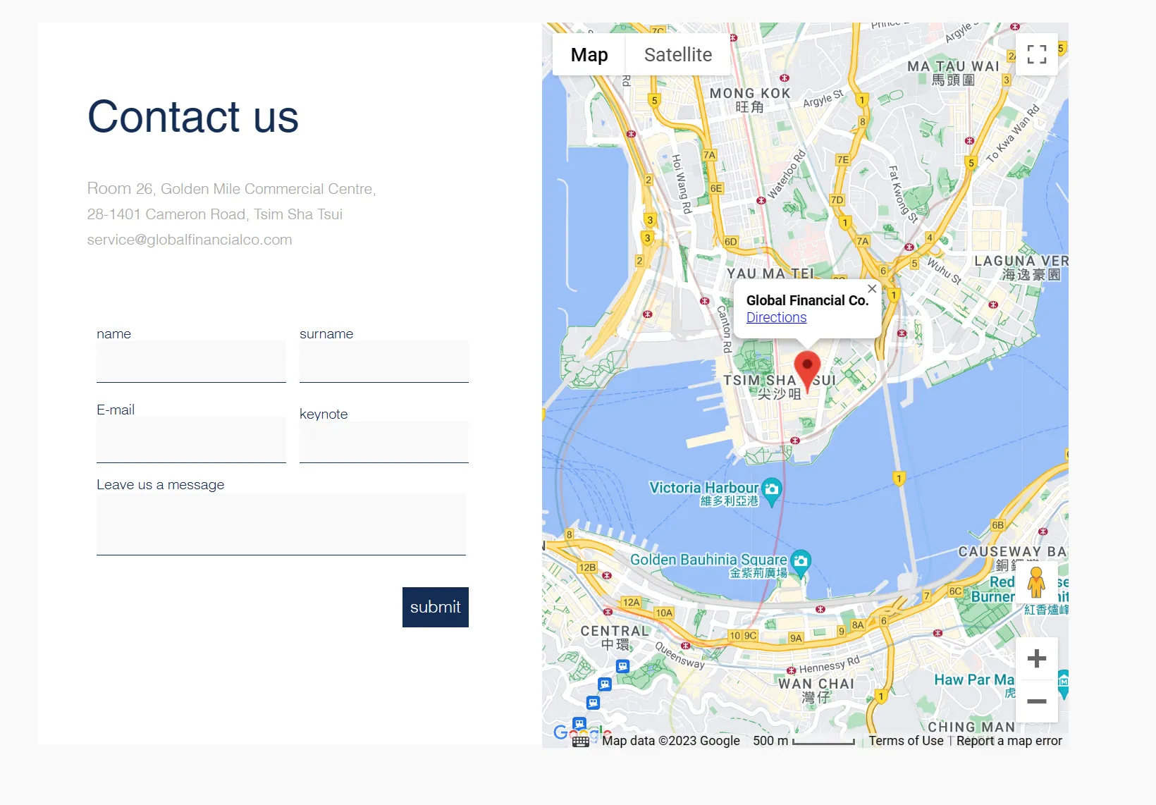 contact details