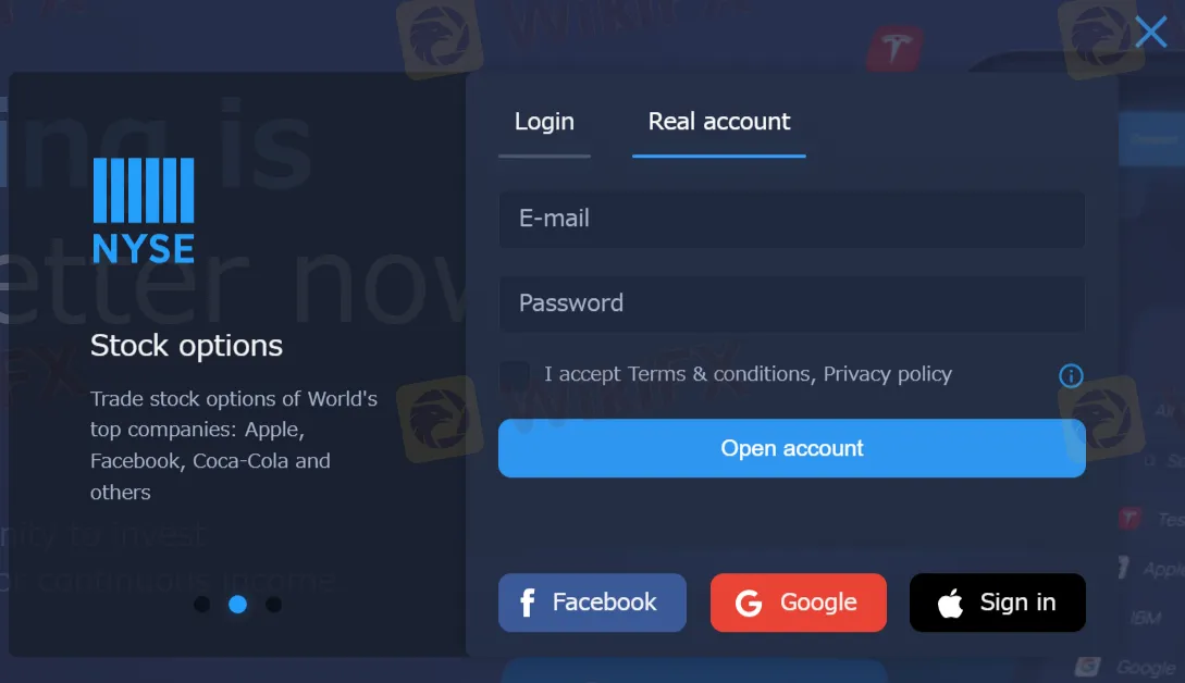 open an account open an account