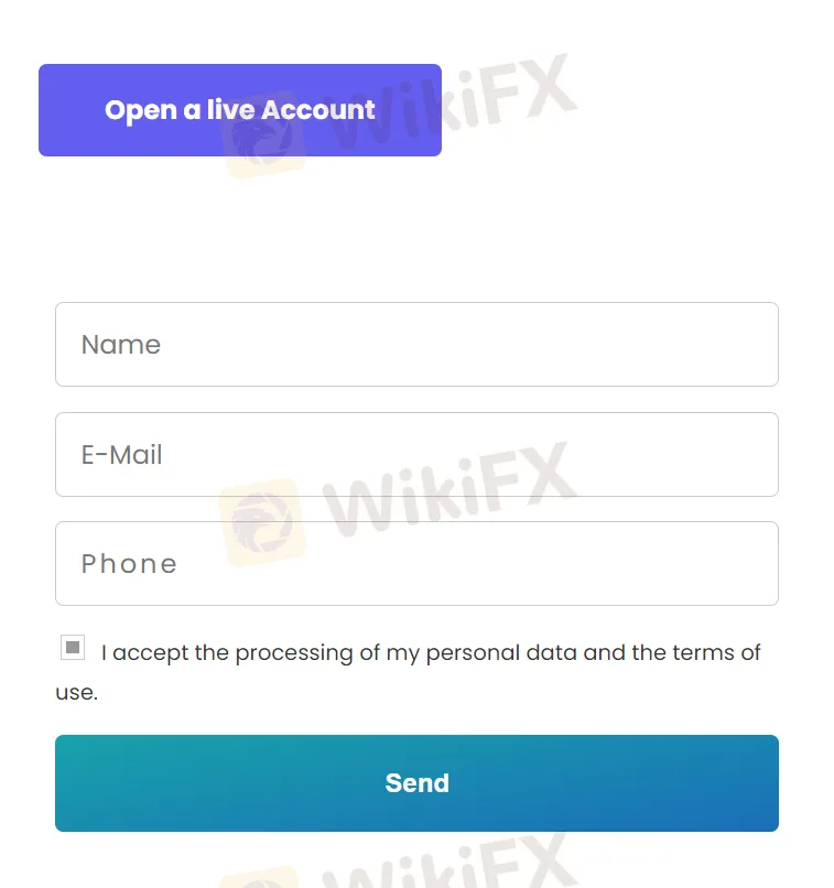 open an account