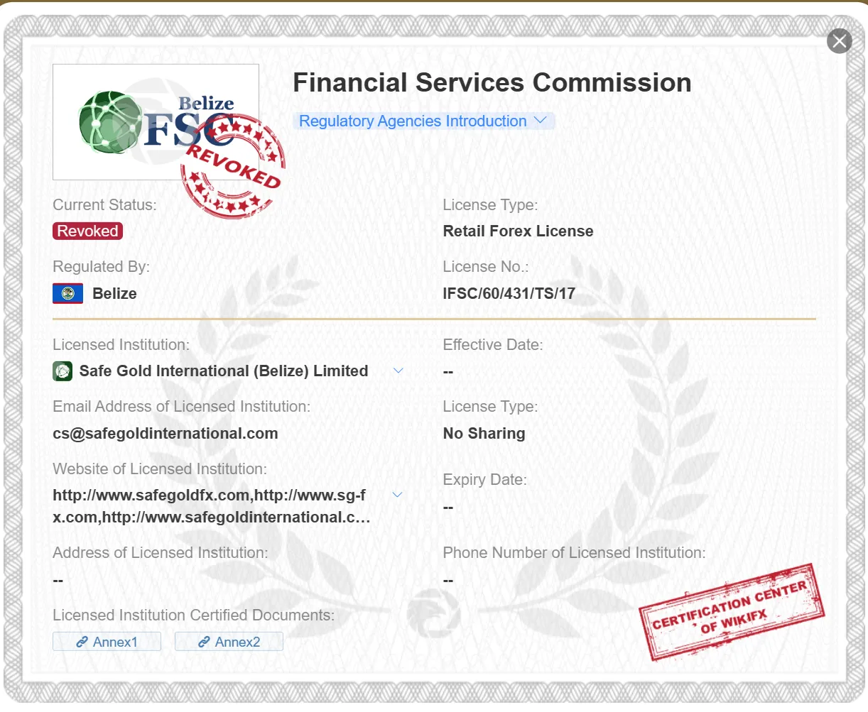 revoked FSC license