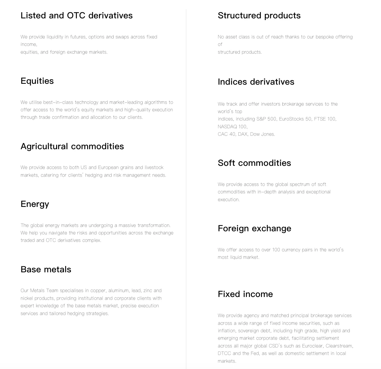 Market Instruments 