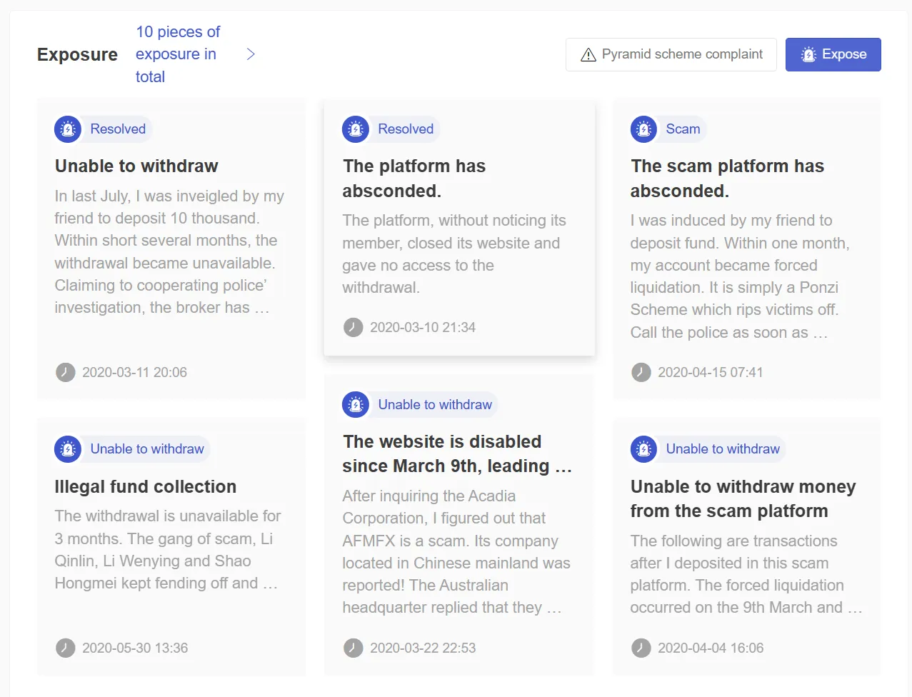 WikiFX上的用戶曝光 WikiFX上的用戶曝光