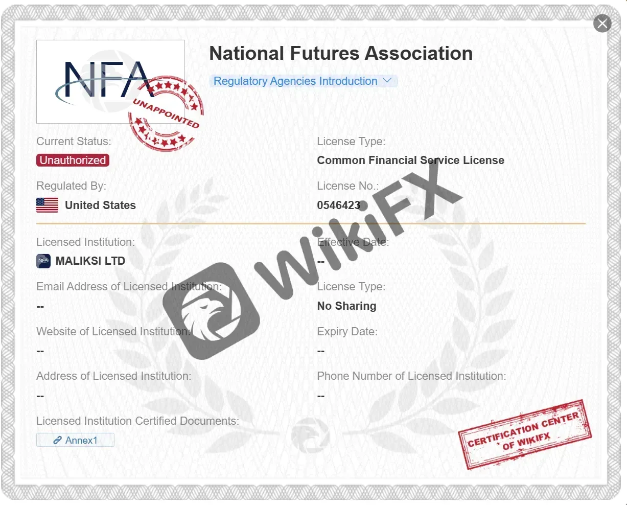 unauthorized NFA license unauthorized NFA license