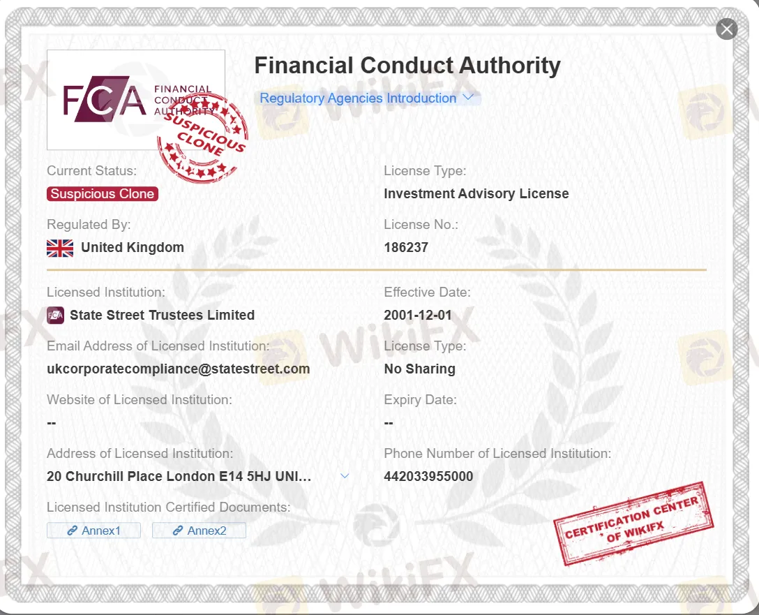 suscipious clone FCA license