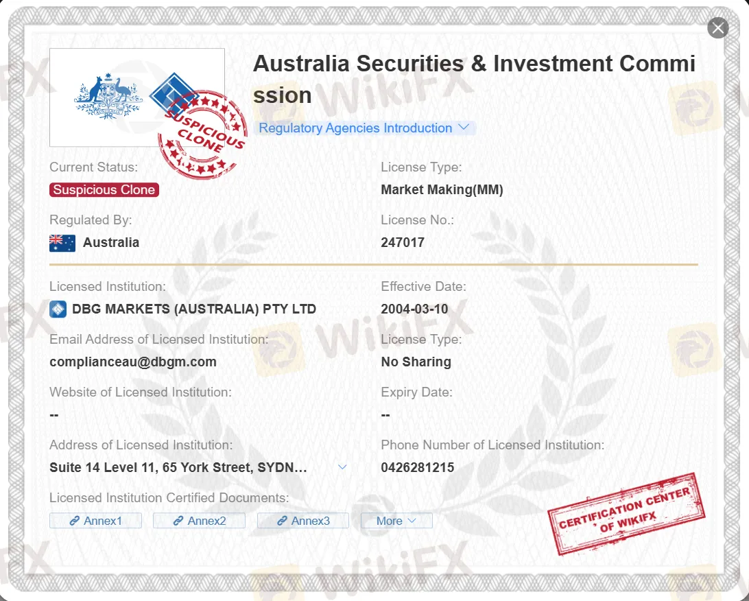 suspicious clone ASIC license