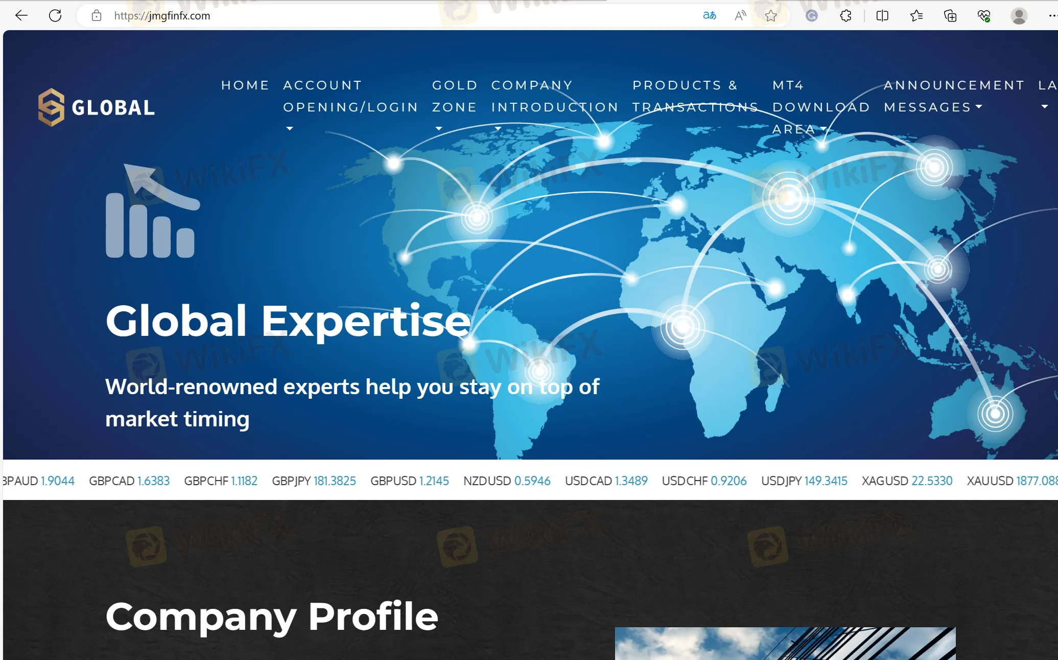 GLOBAL's home page